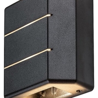 Модерен черен квадратен LED аплик Lippa – компактно фасадно осветление 6W