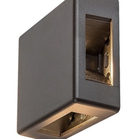 Компактен квадратен LED аплик Lippa в черно – стилно фасадно осветление 6W