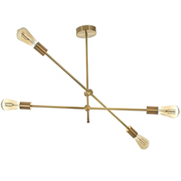 Полилей матирано злато  винтидж 4 x E27