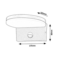 Интелигентен фасаден LED аплик Batida 9W с регулируема светлина и PIR сензор