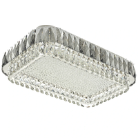 Модерен кристален LED полилей в хром – 200W с дистанционно