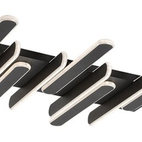 Модерен LED  плафон 46W с регулируема цветна температура – черен