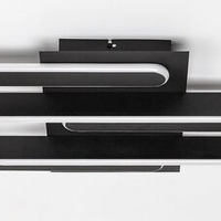 Модерен LED  плафон 36W с регулируема цветна температура – черен