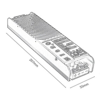 LED драйвер за релсово осветление – 200W, 230V, черен алуминиев корпус