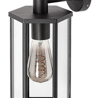 Класически външен аплик Dubrovnik E27 – елегантно фасадно осветление с прозрачно стъкло и IP44 защита