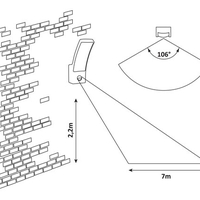 Външен LED аплик Palanga 12W с датчик за движение и топло бяла светлина