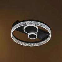 Модерен LED плафон със smart управление – черен