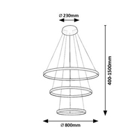 Модерен LED полилеи Grete – 100W, 3000K