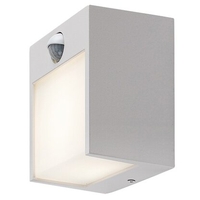 Умен външен бял LED аплик Balimo 12W с PIR сензор – стилно осветление за фасади