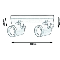 Външен индустриален аплик Elva 2-ка GU10 с IP44 защита