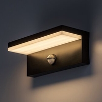 Интелигентен черен LED аплик Zaragoza 9W – сензорно външно осветление с регулируема цветна температура