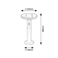 Соларен LED градински стълб с датчик за движение, 10W, 4000K, антрацит, IP44