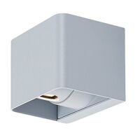 Елегантен квадратен LED аплик Hallstatt в стилен сив цвят – модерно фасадно осветление 10W