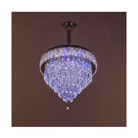 Кристален LED полилей злато с дистанционно