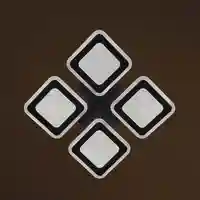 Модерен LED полилей със smart управление в черен цвят