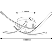 LED плафон Tatjana 30W в сребрист цвят – стил, мощност и плавно осветяване