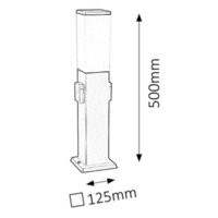 Модерен външен стълб Bonn E27 – елегантно градинско осветление с IP44 защита