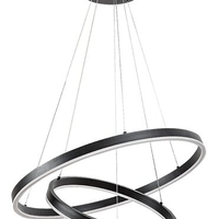 Модерен LED полилей Isaure – 80W, CCT 3000K–6500K, димируем, с дистанционно