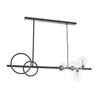 Черен винтидж полилей LED  18W 3000K + 5xG9