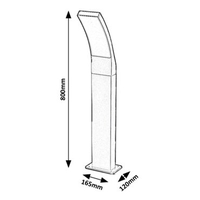 Външен градински LED стълб Palanga 12W с топло бяла светлина