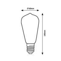 Смарт LED филамент крушка ST64 – E27, 4W, 2700K, RGB, Wi-Fi, димируема