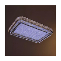 Луксозен LED полилей от метал и кристал – златен, 288W, с дистанционно управление