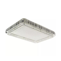 Модерен кристален LED полилей в хром с дистанционно – 400W