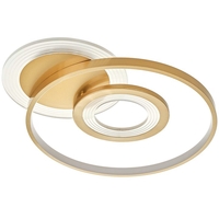 LED таванен плафон 80W – елегантно матирано злато със Smart управление и димиране