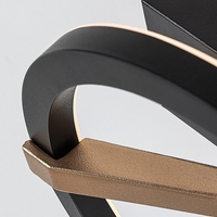 Модерен LED аплик черен/златен, 8W, топла светлина 3000K