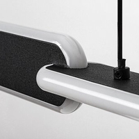 Модерен висящ LED полилей 36W с регулируема цветна температура – черен