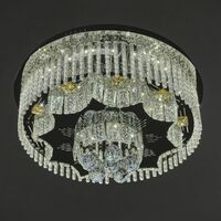 Модерен кристален LED полилей хром с дистанционно управление