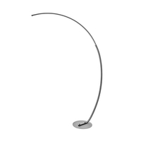 Модерен подов LED лампион – черен метал, неутрална бяла светлина (3500–4500K)