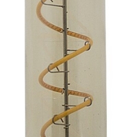 LED филаментна крушка T30, 5W, E27, 3000K, топло бяло, кехлибарено стъкло