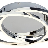 Модерен LED таванен плафон 30W с естествено бяла светлина – хром