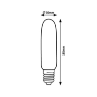 LED филаментна крушка T30, 5W, E27, 4000K, естествено бяло, прозрачно стъкло
