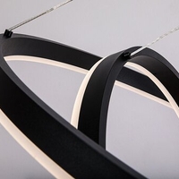 Модерен LED полилей Isaure – 80W, CCT 3000K–6500K, димируем, с дистанционно