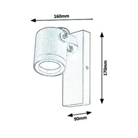 Външен индустриален аплик Elva GU10 с IP44 защита
