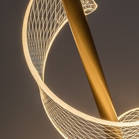 Елегантна настолна LED лампа 6W, златен метал и акрил, топло бяла светлина