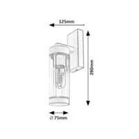 Модерен външен аплик Kolta E27 – елегантно фасадно осветление с IP44 защита