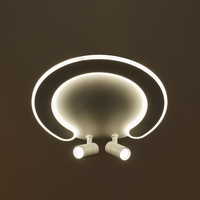 Smart LED таванен плафон 80W – елегантен бял дизайн и подвижни рамена