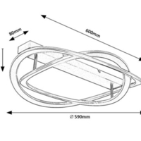 Модерен LED плафон 72W в матирано злато