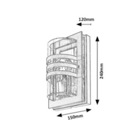 Модерен външен аплик Orlova – черен, неръждаема стомана, E27, IP44