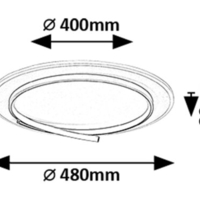 Модерен LED плафон 40W – черен, естествена светлина 4000K