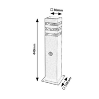 Интелигентен външен стълб Ankara E27 със сензор за движение – антрацитен дизайн и IP44 защита