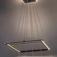 LED висящ полилеи– 48W, 3000K черен метал