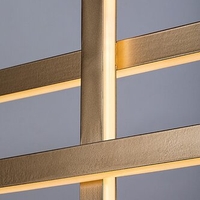 Модерен LED полилей – черен и матирано златен метал, 40W, 3000K