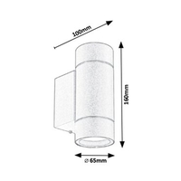 Елегантен двоен аплик Phoenix – антрацит, стъкло и IP54 защита
