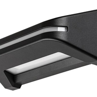 Мощен черен LED аплик Kobarid 20W – модерно фасадно осветление с естествена светлина