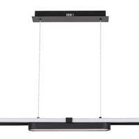 Модерен LED висящ осветител 48W – черен, естествено бяла светлина 4000K