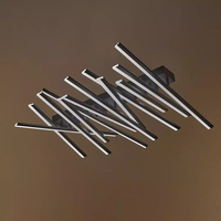 Smart LED полилей 100W – елегантен черен дизайн и подвижни рамена